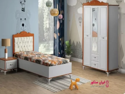 تخت خواب دو نفره آیدا ( ایران ستکور ) | تخت 2 نفره | سرویس تختخواب 2 نفره