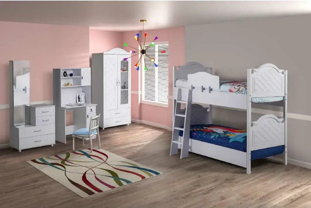 سرویس تخت خواب دو طبقه تاج دار