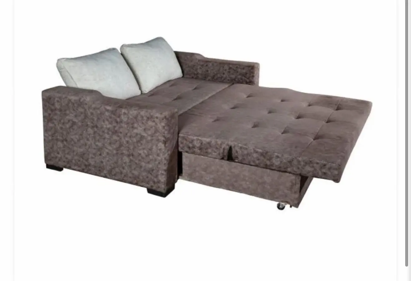 مبل تخت خواب شو دو نفره دسته صاف مدل رایکا | ایران ستکور | مبل راحتی لوکس برای اتاق نشیمن یا اتاق خواب | مبل تخت شو | خرید آنلاین مبل تخت خواب شو