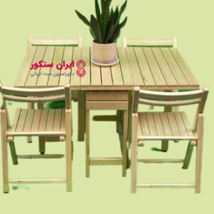 میز و صندلی تاشو چوبی