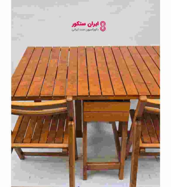 صندلی ومیز چوبی تاشو | میز وصندلی تاشو چهارنفره ایران ستکور | میز وصندلی تاشو چوبی ایران ستکور | قیمت میز وصندلی تاشو ایران ستکور | میز و صندلی تاشو سفری ایران ستکور