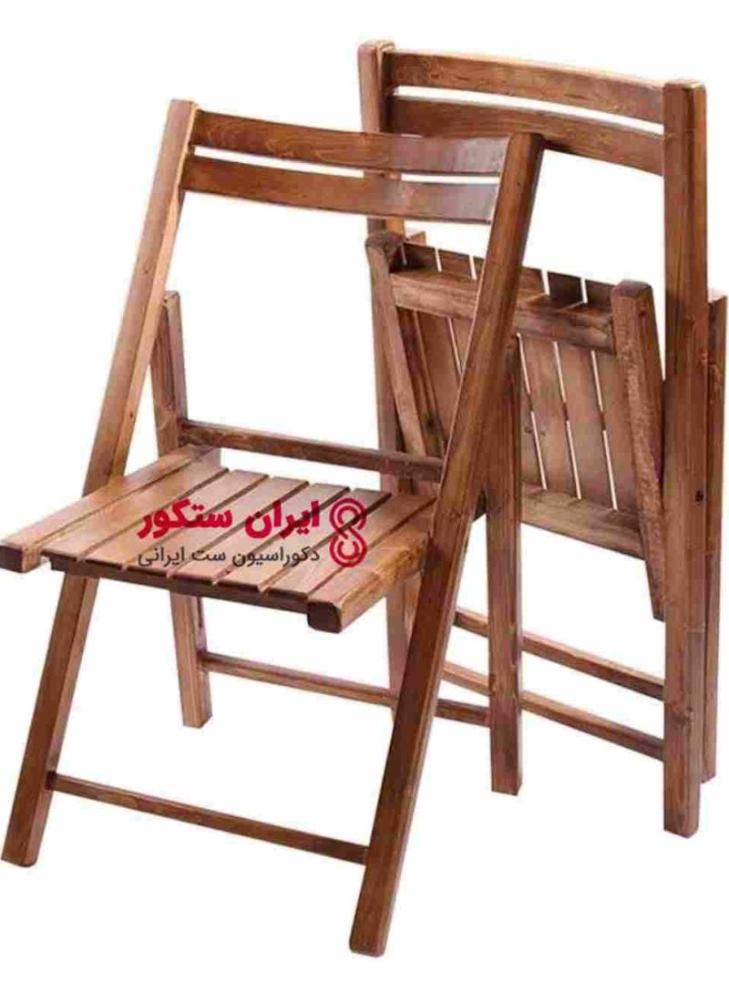 صندلی تاشو چ.بی در رنگ قهوه ای روشن